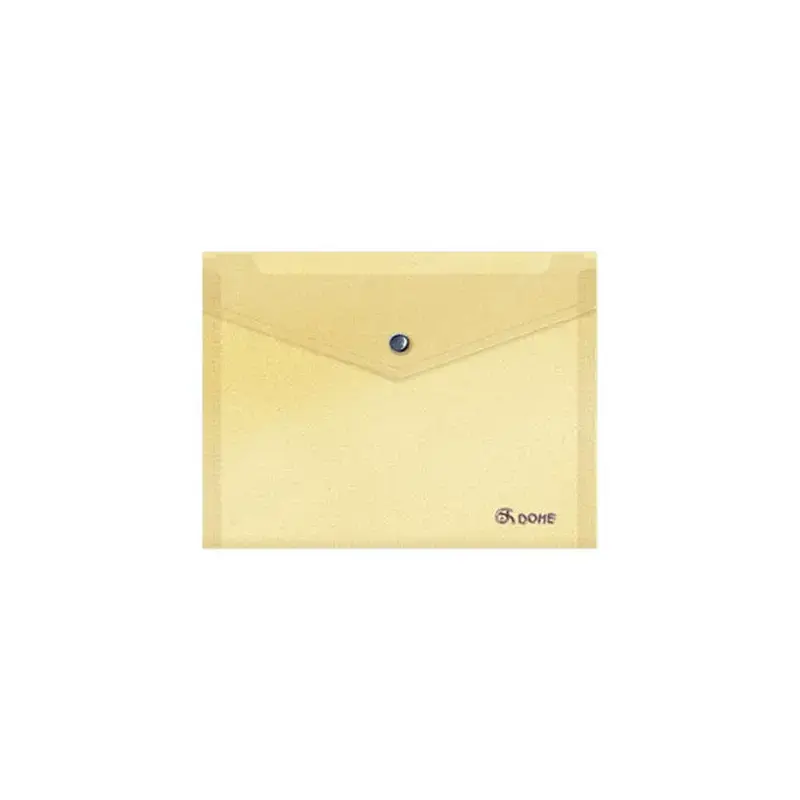 Dohe Sobre Portadocumentos A5 - Cierre de Broche - Polipropileno Translucido 150 Micras - Color Amarillo | Ahorro Imprimiendo