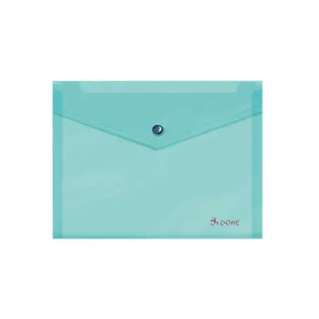 Dohe Sobre Portadocumentos A5 - Cierre de Broche - Polipropileno Translucido 150 Micras - Color Verde | Ahorro Imprimiendo