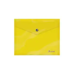 Dohe Sobre Portadocumentos A5 - Cierre de Broche - Polipropileno Opaco 150 Micras - Color Amarillo | Ahorro Imprimiendo