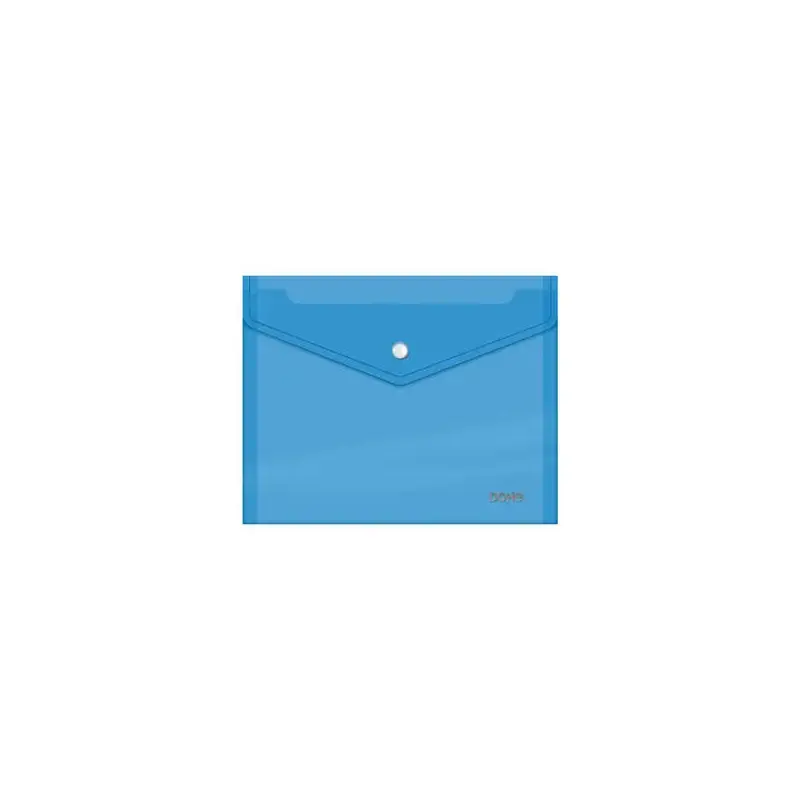 Dohe Sobre Portadocumentos A5 - Cierre de Broche - Polipropileno Cristal Transparente 150 Micras - Color Azul | Ahorro Imprimien