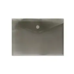 Sobre Portadocumentos A4 - Cierre de Velcro - Fabricado en Polipropileno - Medidas 325x230mm - Negro Transparente | Ahorro Impri