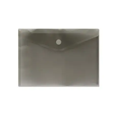 Sobre Portadocumentos A4 - Cierre de Velcro - Fabricado en Polipropileno - Medidas 325x230mm - Negro Transparente | Ahorro Impri