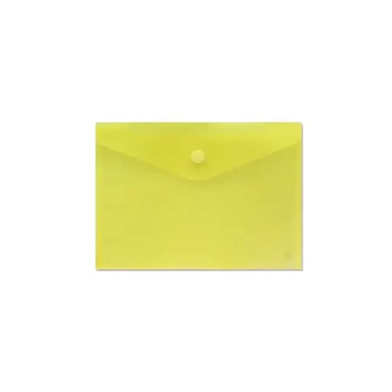 Sobre Portadocumentos A4 - Cierre de Velcro - Fabricado en Polipropileno - Medidas 325x230mm - Amarillo Transparente | Ahorro Im