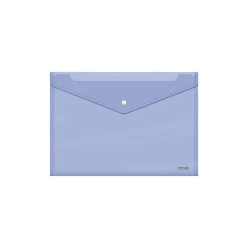 Dohe Sobre Portadocumentos Folio+ - Cierre de Broche - Polipropileno Cristal Transparente 150 Micras - Color Morado | Ahorro Imp