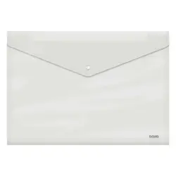 Dohe Sobre Portadocumentos A3 - Cierre de Broche - Polipropileno Cristal Transparente 150 Micras - Transparente | Ahorro Imprimi