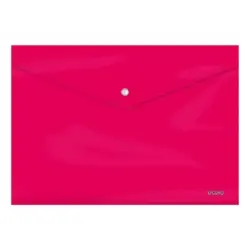 Dohe Sobre Portadocumentos Folio - Cierre de Broche - Polipropileno Cristal Opaco 200 Micras - Color Fucsia | Ahorro Imprimiendo