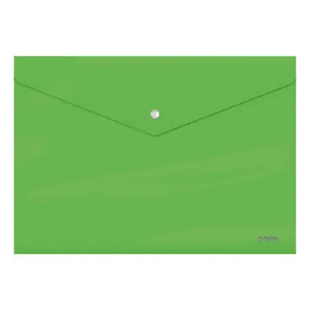 Dohe Sobre Portadocumentos Tamaño Folio - Cierre de Broche - Polipropileno Cristal Opaco 200 Micras - Color Verde | Ahorro Impri