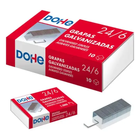 Dohe Caja de 1000 Grapas 24/6 Galvanizadas | Ahorro Imprimiendo