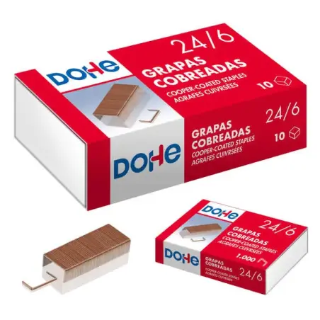 Dohe Caja de 1000 Grapas 24/6 Cobreadas | Ahorro Imprimiendo