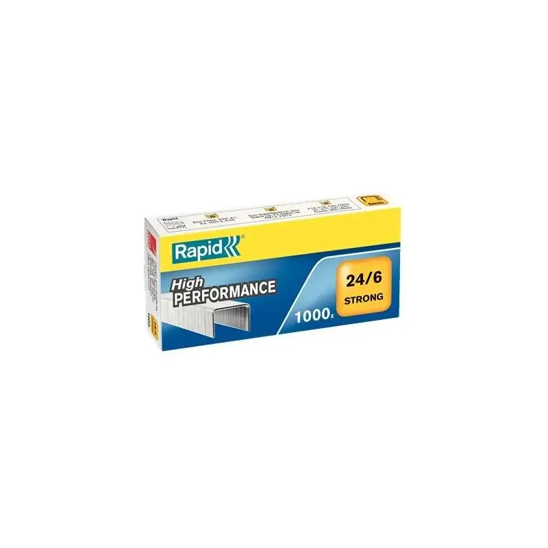 Rapid Strong Caja de 1000 Grapas 24/6 - Hasta 30 Hojas - Alambre Reforzado Galvanizado - Patilla de 6mm | Ahorro Imprimiendo