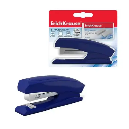 Erichkrause Elegance Classic Grapadora de Sobremesa - Grapa hasta 20 Hojas - Incluye Grapas Nº10 - Resistente a los Golpes - Mec