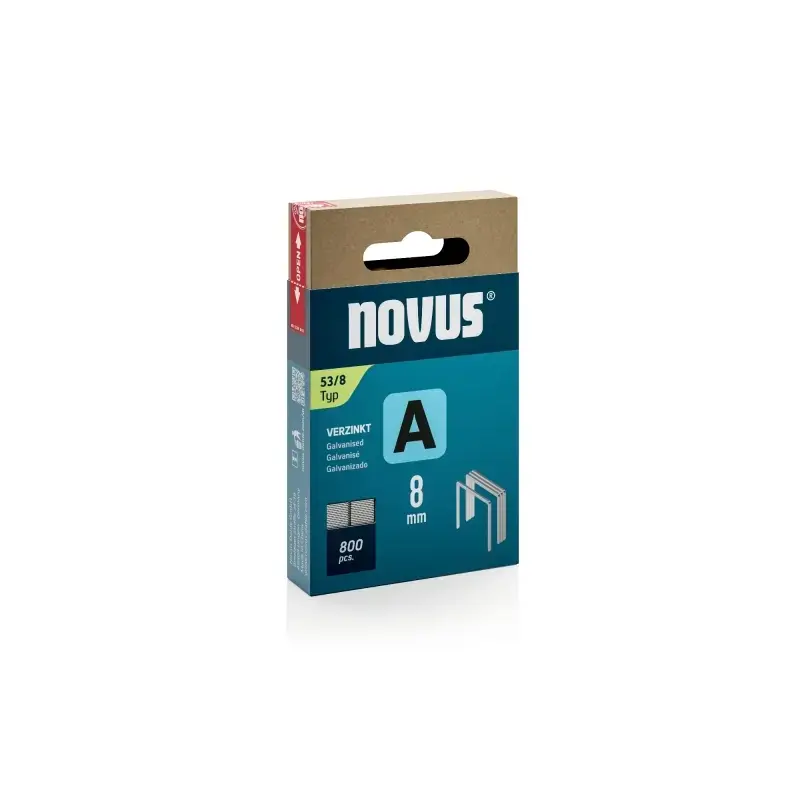 Novus A Tipo 53 Caja de 800 Grapas 53/8 Galvanizadas - Patilla de 6mm | Ahorro Imprimiendo