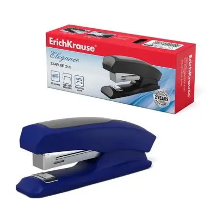 Erichkrause Grapadora Elegance Half-Strip - Resistente a Golpes - Mecanismo de Acero - 2 Tipos de Engrapado - Color Variado | Ah