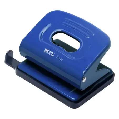 Dohe Taladro Perforador Metalico - Hasta 16 Hojas - Guia y Deposito - Color Azul | Ahorro Imprimiendo