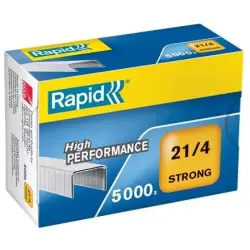Rapid Caja de 5000 Grapas 21/4 - Alambre Reforzado Galvanizado - Patilla de 4mm | Ahorro Imprimiendo