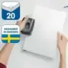 Rapid Eco Taladro Perforador - Perfora hasta 20 Hojas - Facil Vaciado - Punzones 5.5mm - Fabricado con un 74% de Plastico Recicl
