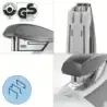 Petrus 210 Recycle Grapadora de Sobremesa - Grapa hasta 25 Hojas - 96% de Plastico Reciclado - Grapado Abierto, Cerrado y Clavad