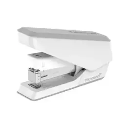 Fellowes LX840 Grapadora con Proteccion Microban - Hasta 25 Hojas - Quitagrapas Extraible - Visor de Grapas - Color Blanco | Aho