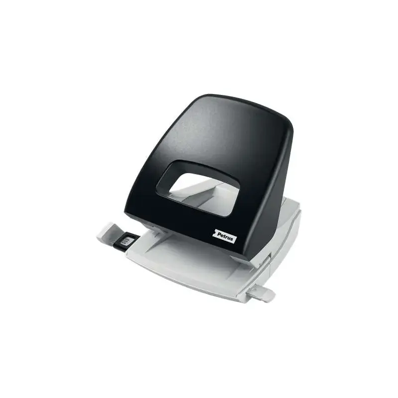 Petrus 85 Taladro Perforador - Hasta 25 Hojas - Marcas de Formato - Facil Vaciado - Punzones 5.5mm - Color Negro | Ahorro Imprim