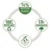 Rapid Eco Grapadora de Sobremesa 24/6, 26/6 - Grapa hasta 25 Hojas - Grapado Plano y Clavado - Fabricado con un 74% de Plastico
