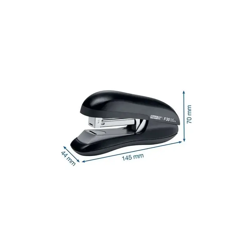 Rapid F30 Grapadora de Sobremesa - Hasta 30 Hojas - Para Grapas 24/6 y 26/6 - Grapado Plano - Color Negro | Ahorro Imprimiendo