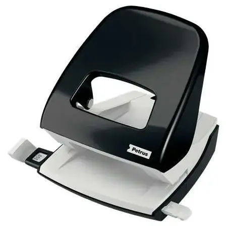 Petrus 62 WOW Taladro Perforador 2 Orificios - Hasta 30 Hojas - Facil Vaciado - Formato A4, A5, A6, Folio, US-Quart, 8 x 8 x 8 c