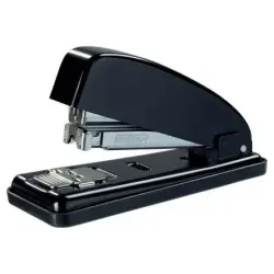 Petrus 226 Grapadora Metalica + Caja de 200 Grapas - Hasta 30 Hojas - Grapado Cerrado, Abierto y Clavado - Color Negro | Ahorro