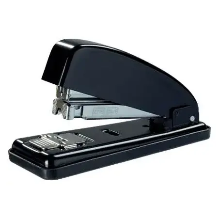 Petrus 226 Grapadora Metalica + Caja de 200 Grapas - Hasta 30 Hojas - Grapado Cerrado, Abierto y Clavado - Color Negro | Ahorro