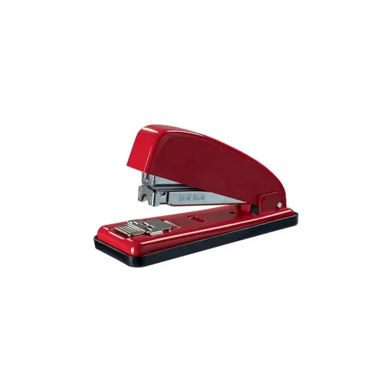 Petrus 226 Grapadora Metalica + Caja de 200 Grapas - Hasta 30 Hojas - Grapado Cerrado, Abierto y Clavado - Color Rojo | Ahorro I