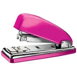Petrus 226 WOW Grapadora Metalica + Caja de 200 Grapas - Hasta 30 Hojas - Grapado Cerrado, Abierto y Clavado - Color Fucsia Meta