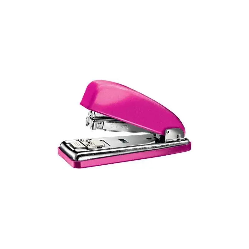 Petrus 226 WOW Grapadora Metalica + Caja de 200 Grapas - Hasta 30 Hojas - Grapado Cerrado, Abierto y Clavado - Color Fucsia Meta