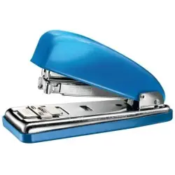 Petrus 226 WOW Grapadora Metalica + Caja de 200 Grapas - Hasta 30 Hojas - Grapado Cerrado, Abierto y Clavado - Color Azul Metali