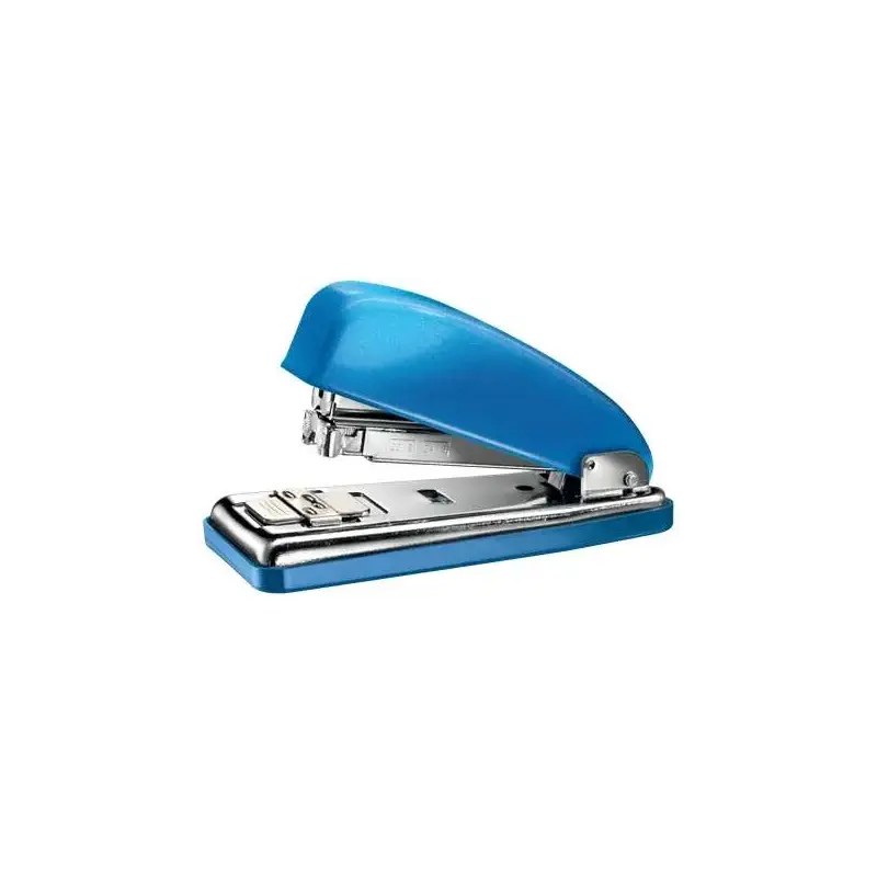 Petrus 226 WOW Grapadora Metalica + Caja de 200 Grapas - Hasta 30 Hojas - Grapado Cerrado, Abierto y Clavado - Color Azul Metali