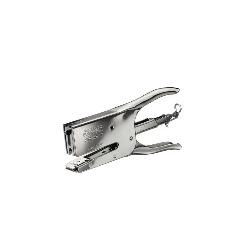 Rapid K1 Grapadora de Tenaza Metalica - Hasta 50 Hojas - Grapado Abierto y Cerrado - Color Cromado | Ahorro Imprimiendo