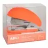 Apli Expositor de 16 Grapadoras Fluor Collection - Utiliza Grapas 22/6-24/6 - Incluye 1000 Grapas por Grapadora - Colores Fluor