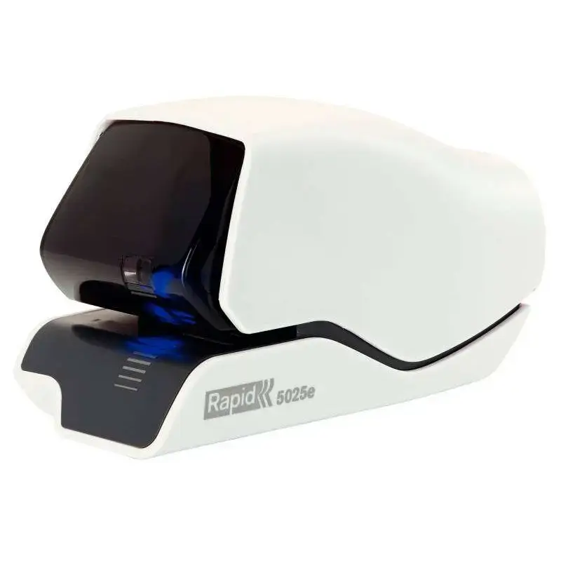 Rapid Grapadora Electrica Supreme 5025E - 25 Hojas - Carga de Cartucho - Diseño Excepcional - Blanco Grapa - Tecnologia de Grapa