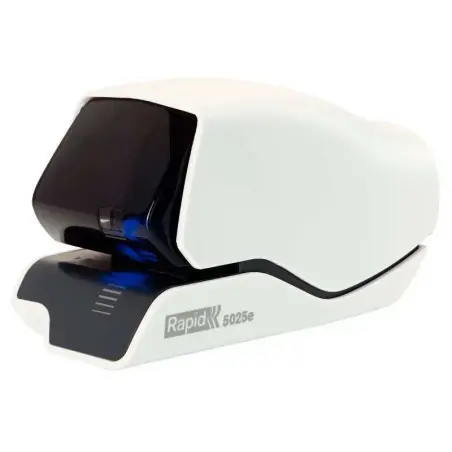 Rapid Grapadora Electrica Supreme 5025E - 25 Hojas - Carga de Cartucho - Diseño Excepcional - Blanco Grapa - Tecnologia de Grapa