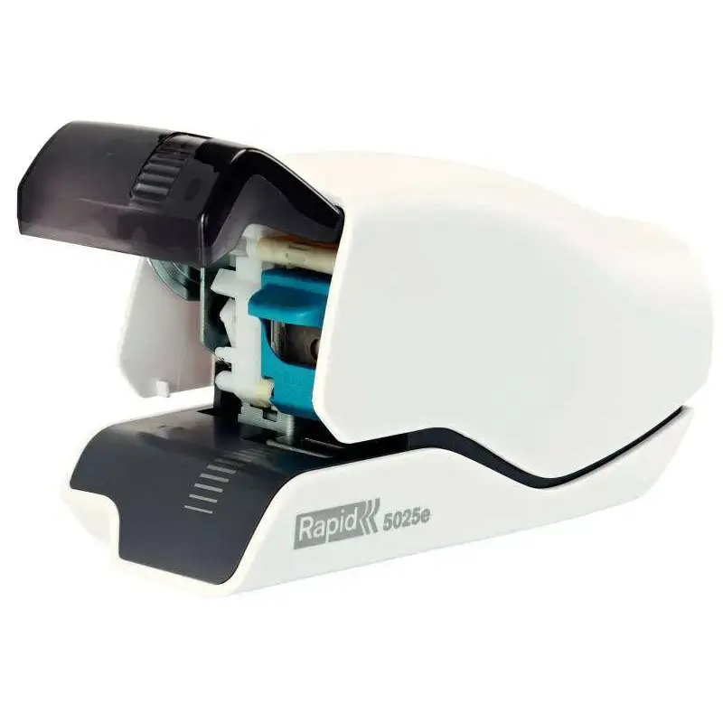 Rapid Grapadora Electrica Supreme 5025E - 25 Hojas - Carga de Cartucho - Diseño Excepcional - Blanco Grapa - Tecnologia de Grapa
