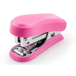 Novus Mini Grapadora Compacta - Hasta 12 Hojas - Grapado Cerrado y Abierto - Incluye 320 Grapas - Color Rosa | Ahorro Imprimiend