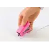 Novus Mini Grapadora Compacta - Hasta 12 Hojas - Grapado Cerrado y Abierto - Incluye 320 Grapas - Color Rosa | Ahorro Imprimiend