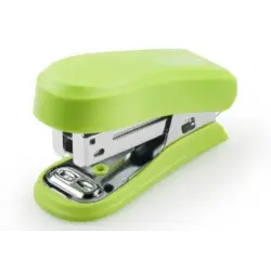 Novus Mini Grapadora Compacta - Hasta 12 Hojas - Grapado Cerrado y Abierto - Incluye 320 Grapas - Color Verde | Ahorro Imprimien