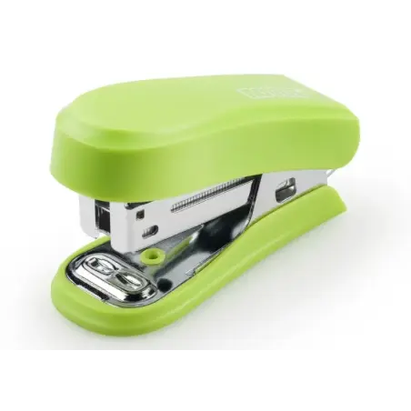 Novus Mini Grapadora Compacta - Hasta 12 Hojas - Grapado Cerrado y Abierto - Incluye 320 Grapas - Color Verde | Ahorro Imprimien