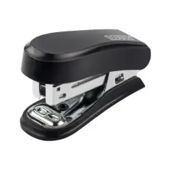Novus Mini Grapadora Compacta - Hasta 12 Hojas - Grapado Cerrado y Abierto - Incluye 320 Grapas - Color Negro | Ahorro Imprimien