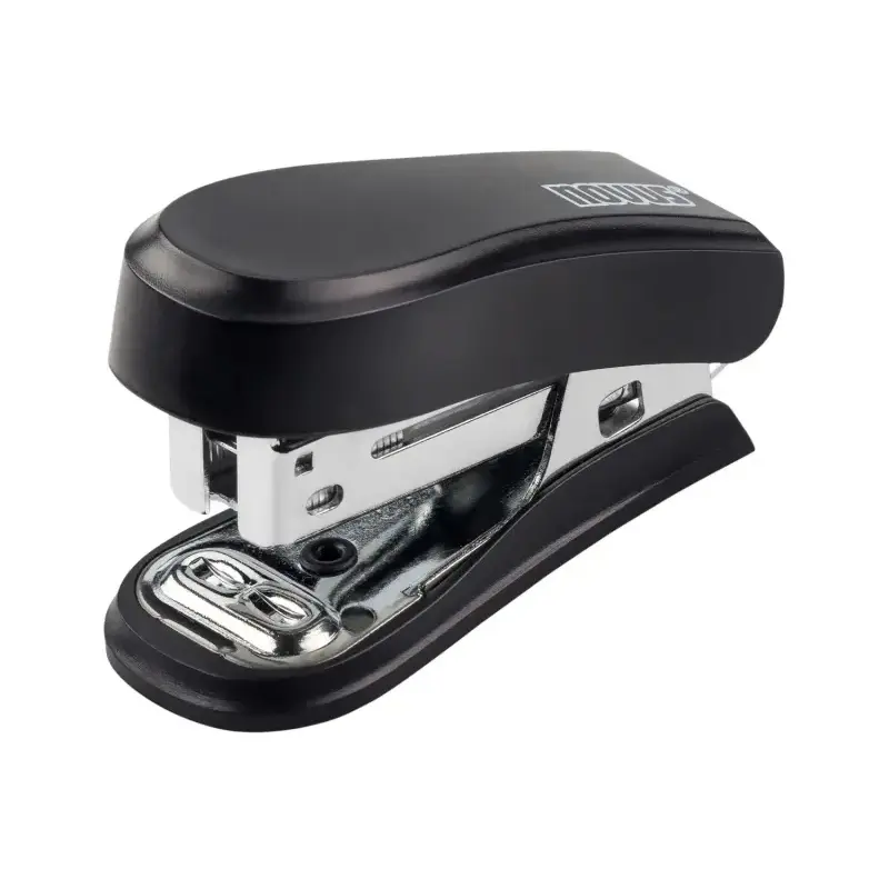 Novus Mini Grapadora Compacta - Hasta 12 Hojas - Grapado Cerrado y Abierto - Incluye 320 Grapas - Color Negro | Ahorro Imprimien