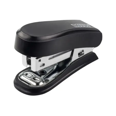 Novus Mini Grapadora Compacta - Hasta 12 Hojas - Grapado Cerrado y Abierto - Incluye 320 Grapas - Color Negro | Ahorro Imprimien