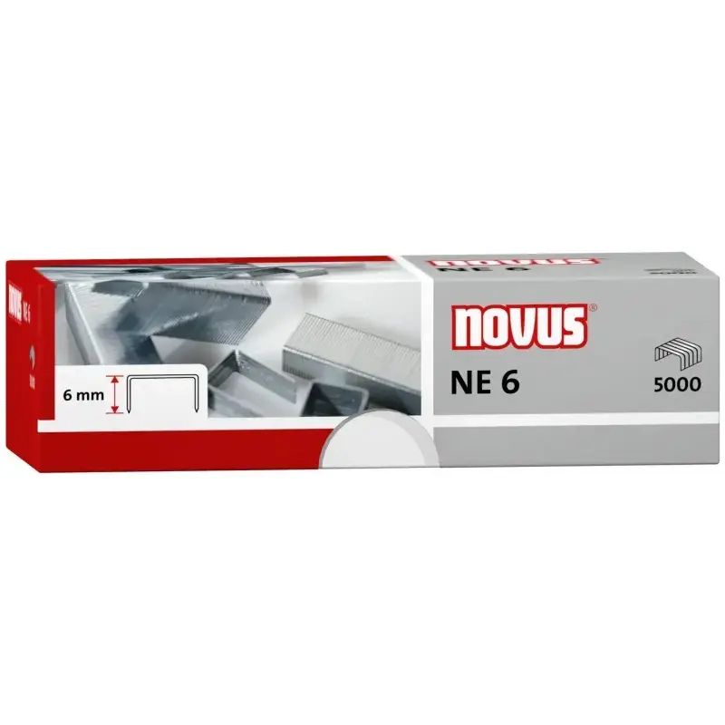 Novus NE 6 Caja de 5000 Grapas NE 6 Galvanizadas para Grapadoras Electricas | Ahorro Imprimiendo