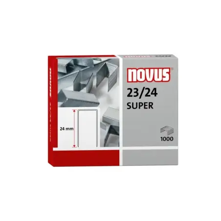 Novus 23/24 Super Caja de 1000 Grapas 23/24 Galvanizadas para Grapadoras de Gruesos | Ahorro Imprimiendo