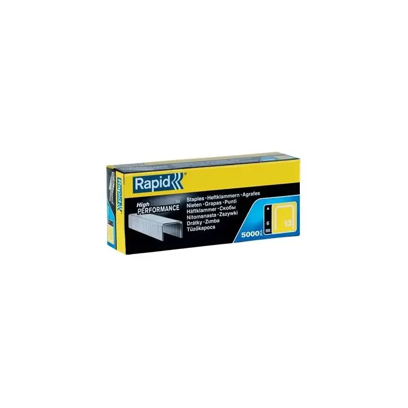 Rapid Caja de 5000 Grapas Nº13 - Alambre Duro de Alto Rendimiento - Patilla de 6mm | Ahorro Imprimiendo