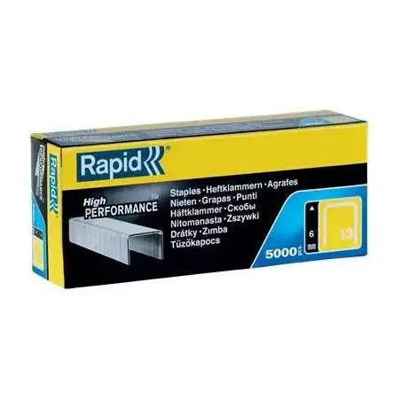 Rapid Caja de 5000 Grapas Nº13 - Alambre Duro de Alto Rendimiento - Patilla de 6mm | Ahorro Imprimiendo