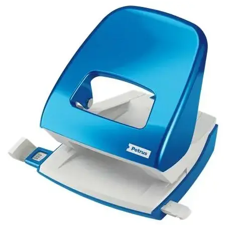 Petrus 62 WOW Taladro Perforador - Hasta 30 Hojas - Marcas de Formato - Punzones 5.5mm - Color Azul | Ahorro Imprimiendo